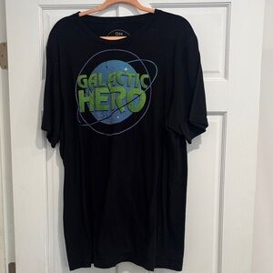 Black T-Shirt with Galactic Hero Graphic Toy Story Shirt